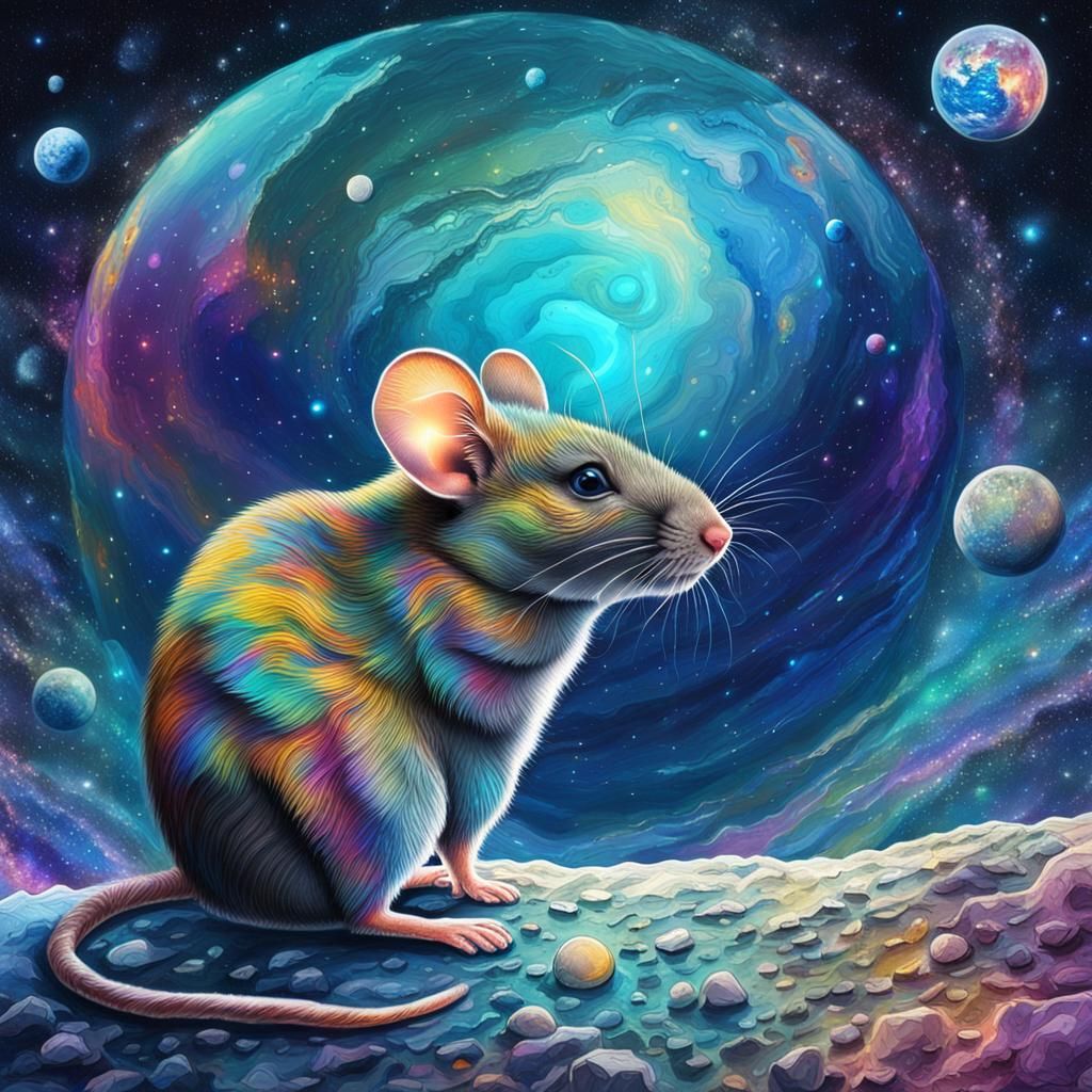 Mouse on the Moon: Holographic Cosmic Illustration