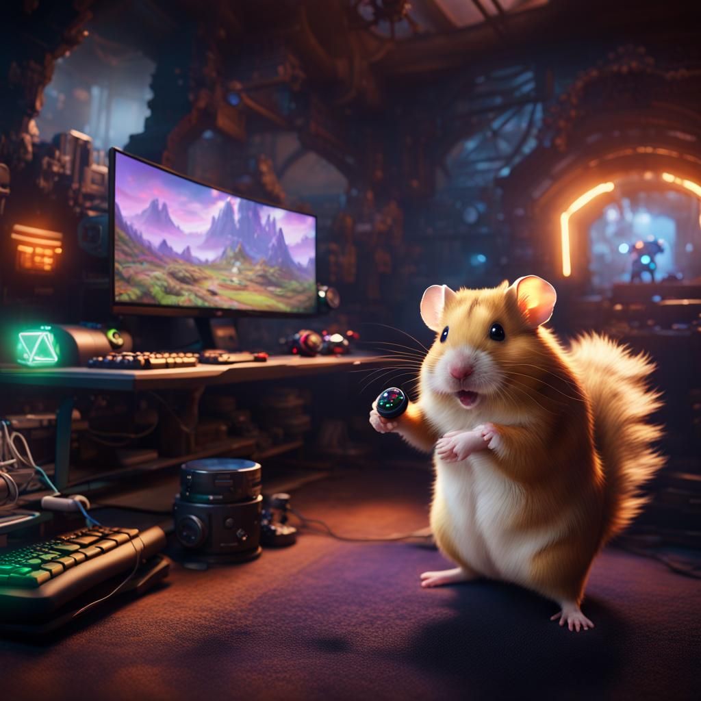 Hamster Gamer on Epic PC Setup
