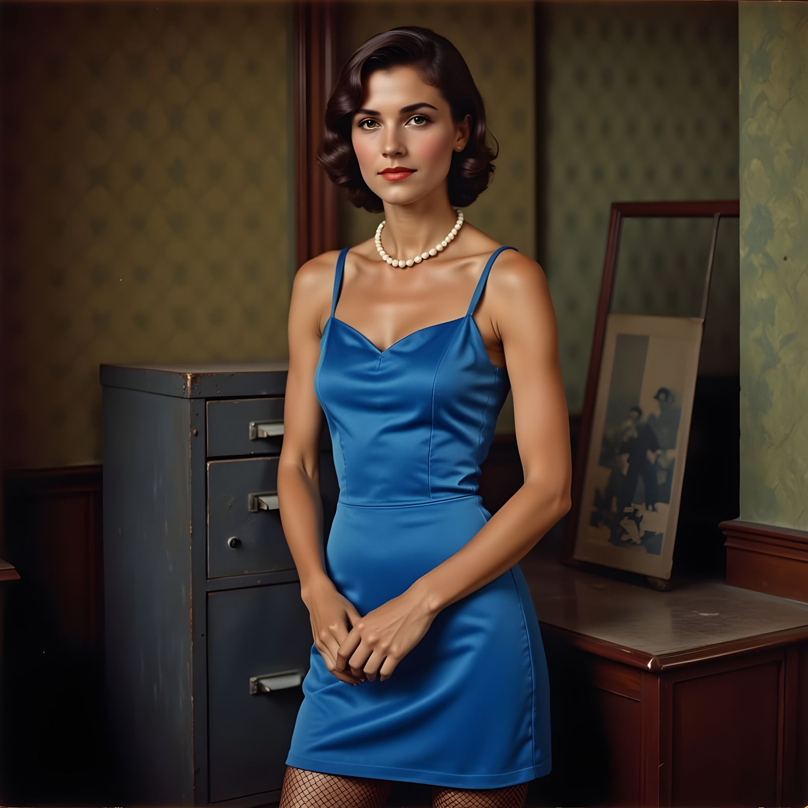 Vibrant 1980s Portrait of a Confident Woman