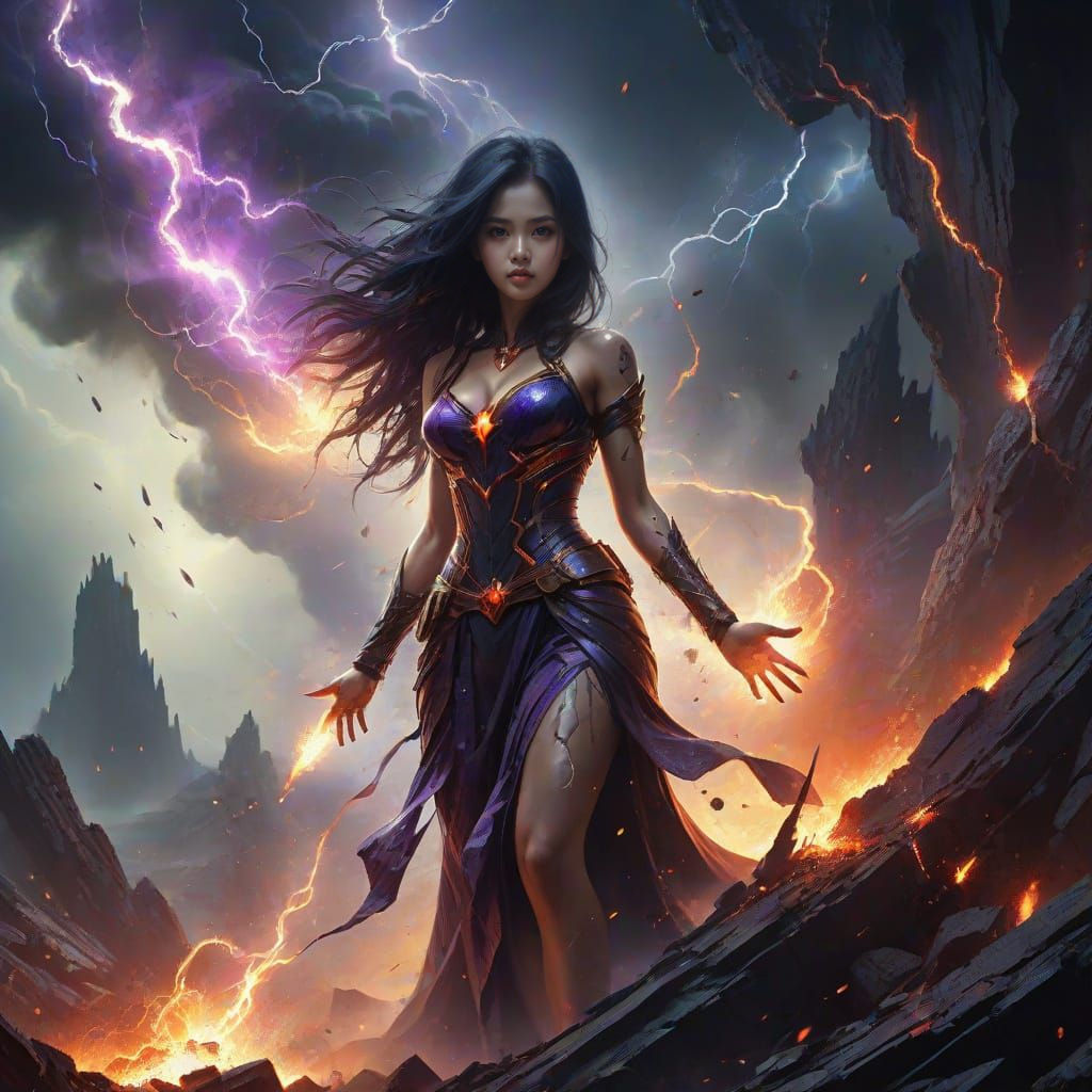 Cosmic Hero Unleashes Destructive Energy