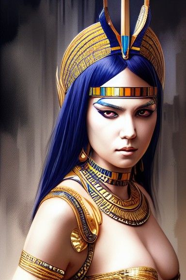 Elegant Cleopatra Portrait in Photorealistic Digital Art