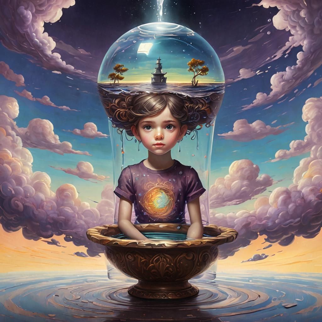 Decorative Vase Still Life in Oil Painting Style