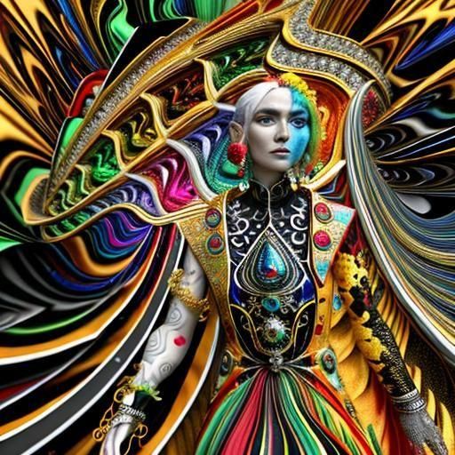 Colorful Pretty Face in 8k Resolution