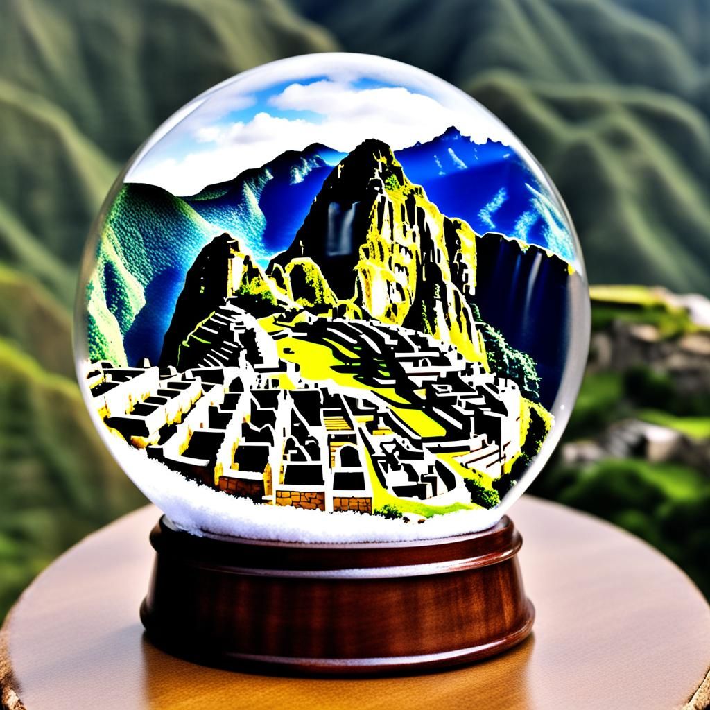 Machu Picchu snow globe