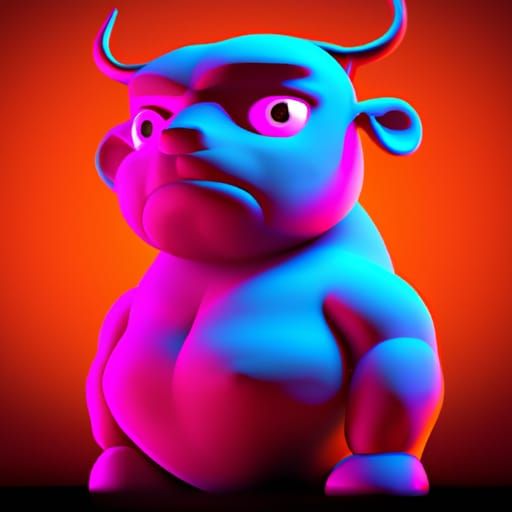 Beefy Baby: 3D Digital Art in Pixar Style