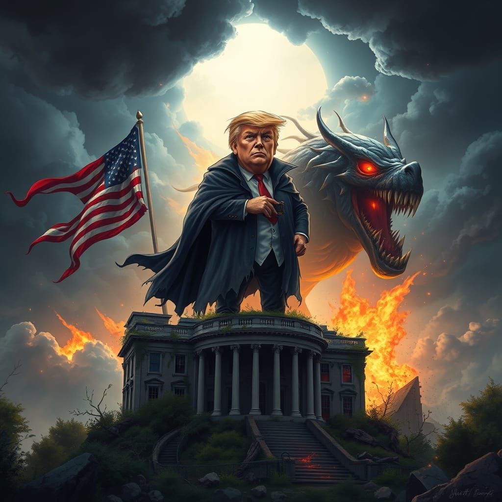 Fading Empire: A Dark Fantasy Vision of America's Downfall