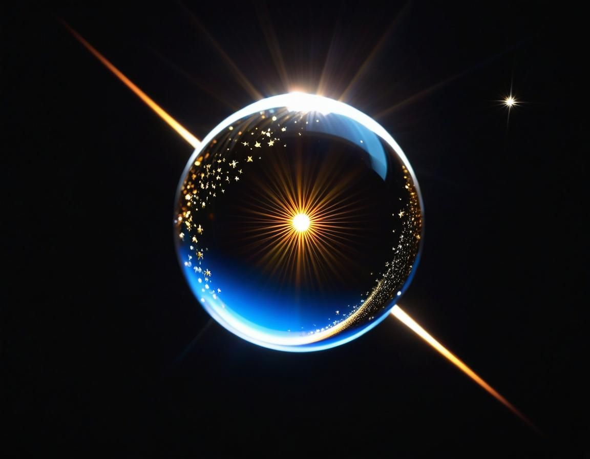 Surreal Heliotropic Night with Intense Light Effects