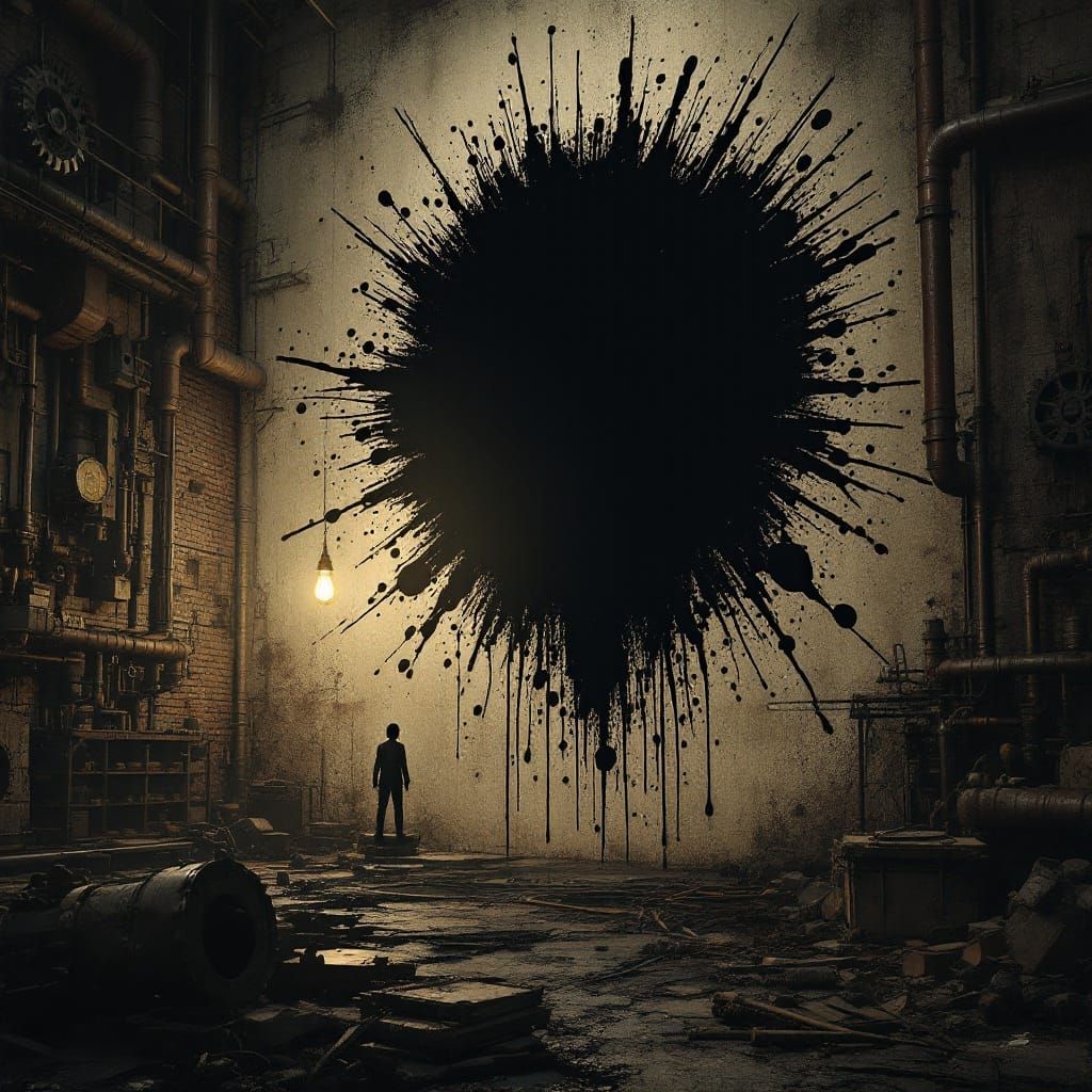 Epic Steampunk Monster in Gritty Factory