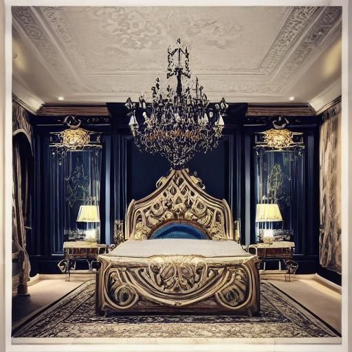 Gothic Royal Bedroom in Dark Castle
