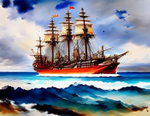 Epic Ship Battle During the Golden Age of Sail