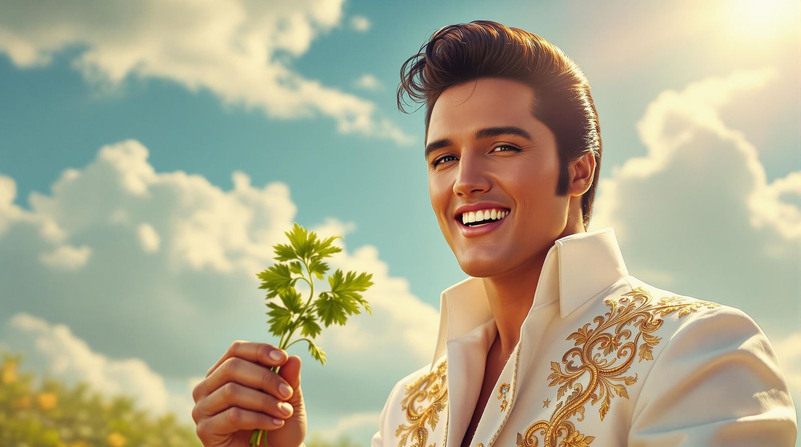 Elvis in Sunny Fields with Parsley