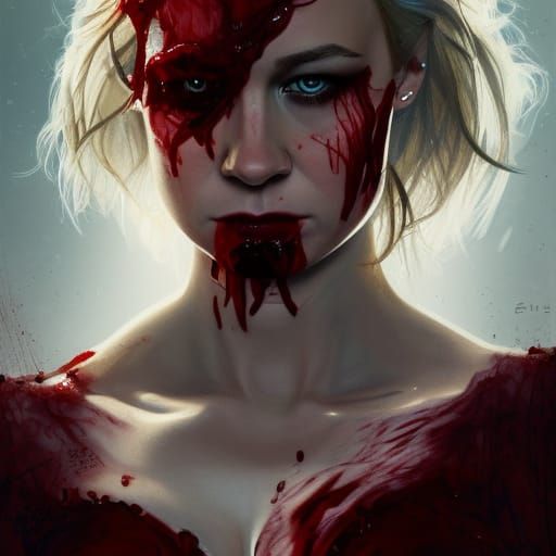 Vampire Brie Larson Made of Blood Illustration
