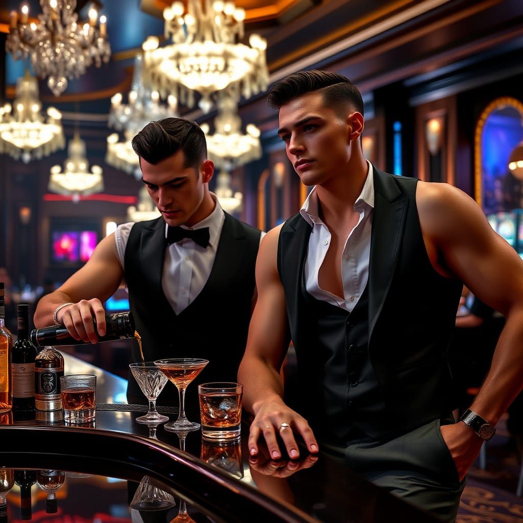 Handsome Vampire Bartenders in New Orleans Casino