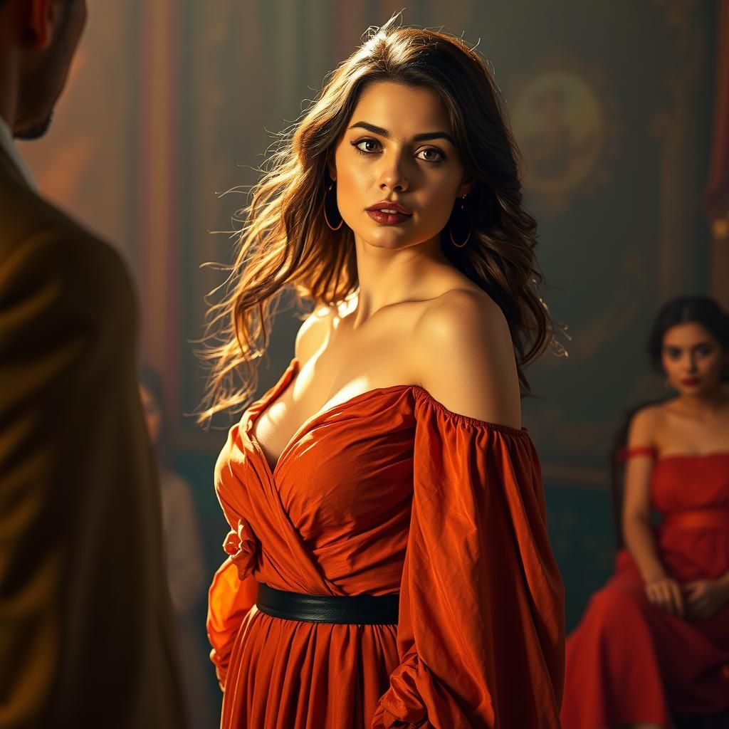 Ravishing Woman in Expressionist Style