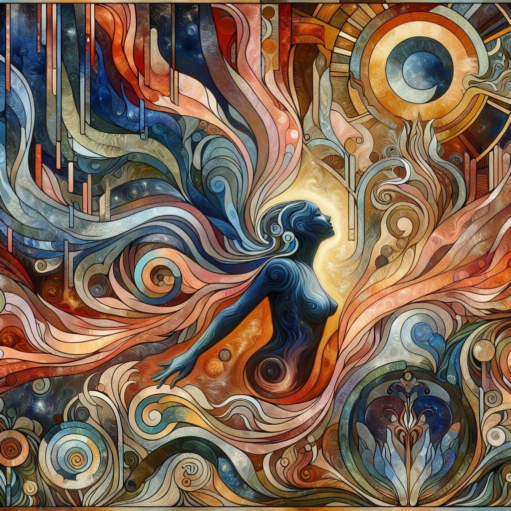 Epiphany in Surreal Ornamental Modernist Style