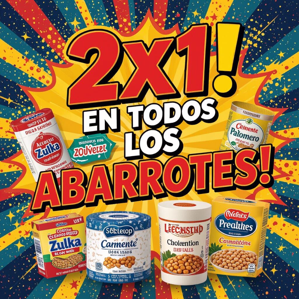 Eye-Catching Grocery Sale Ad in a Dynamic Style