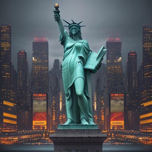 Statue of Liberty Portrait in New York City