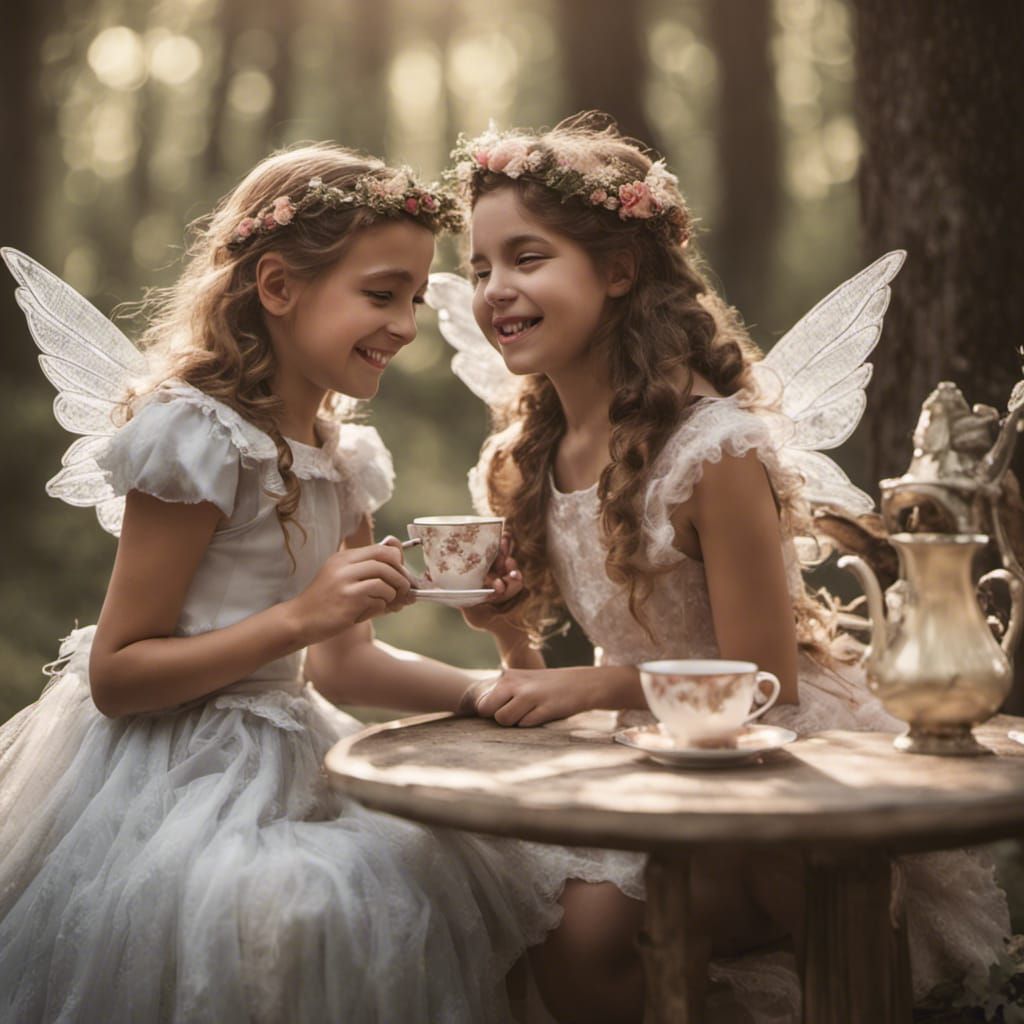 Enchanted Tea Party in Golden Light