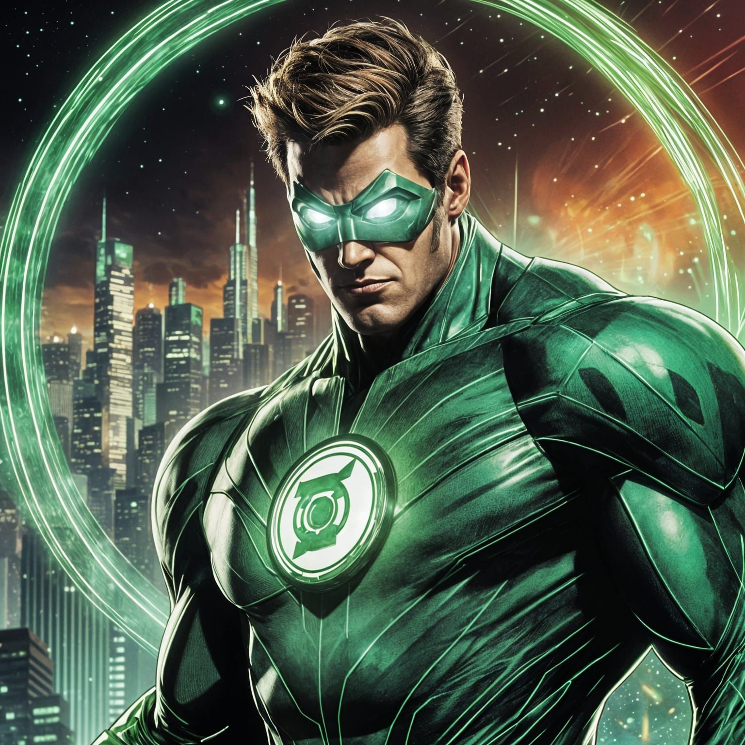 Glowing Green Lantern Image