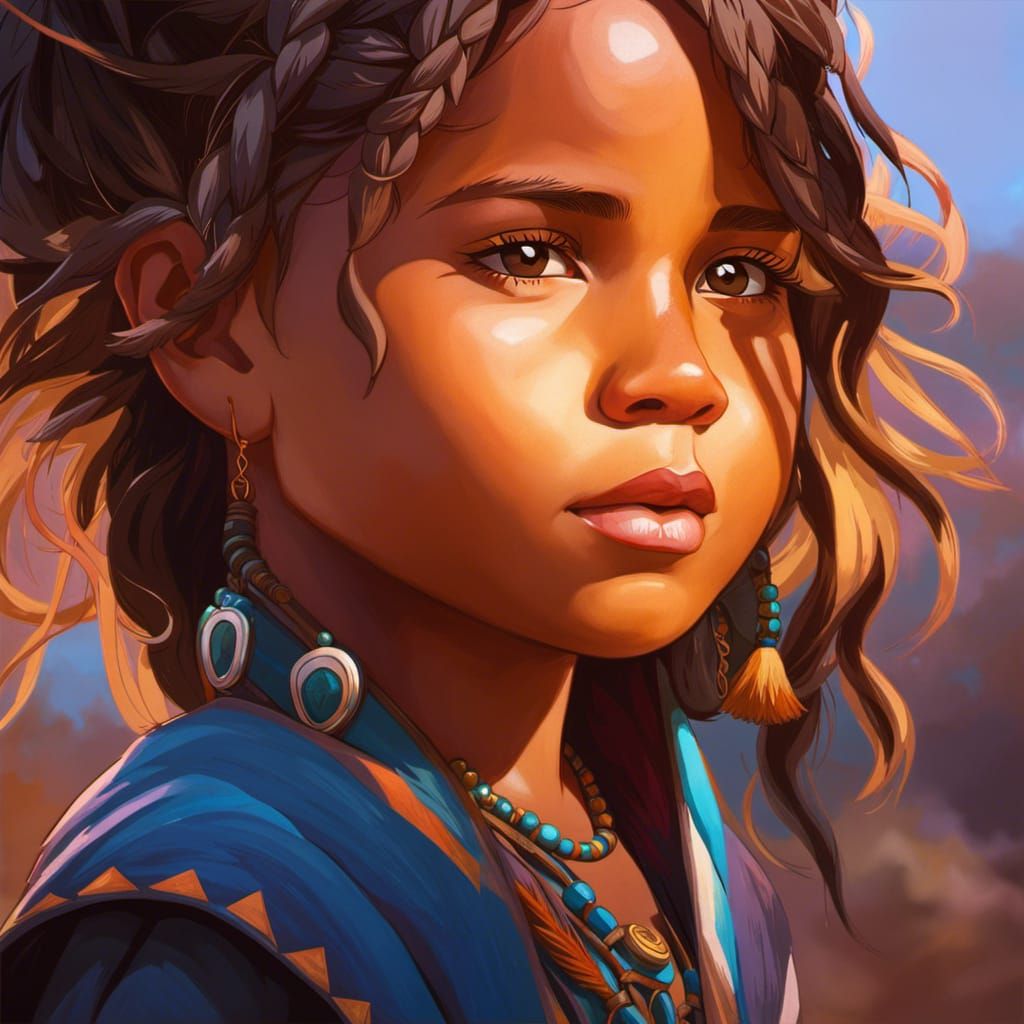 Beautiful Australian Aboriginal girl