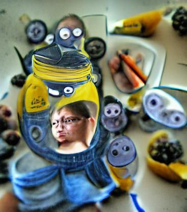 Humorous Minion Self-Portrait