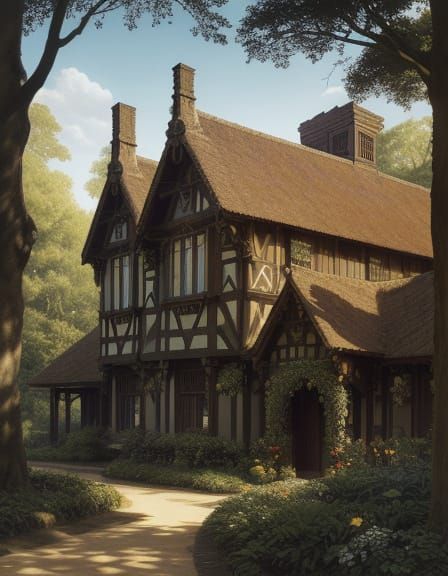 Pre-Raphaelite African Wattle Dreamscape