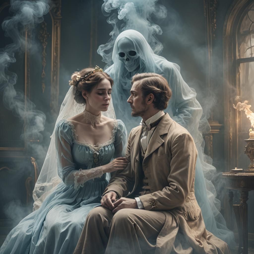 Victorian Ghostly Romance in Pastel Hues