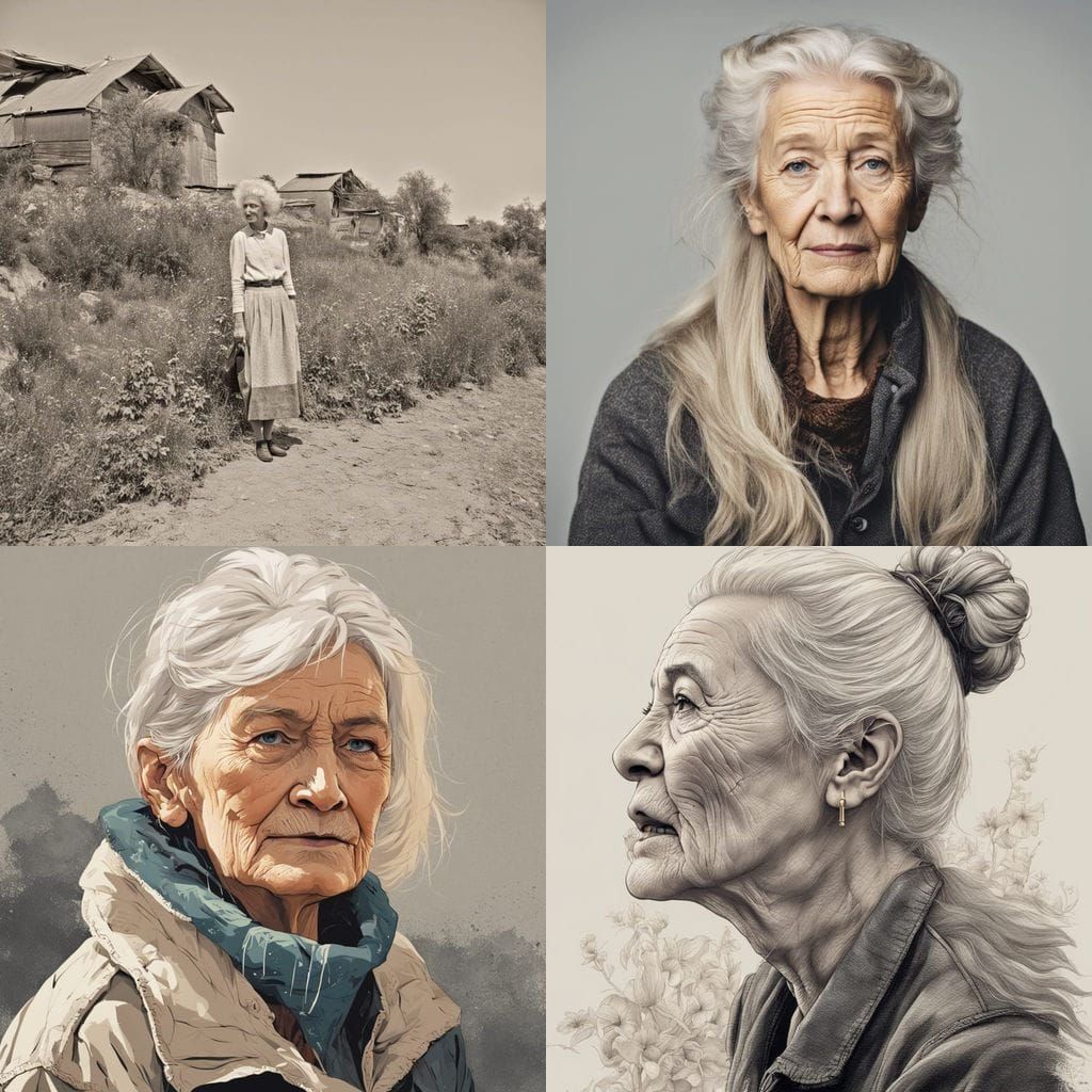 Frail Blonde Woman: An AI Generated Portrait