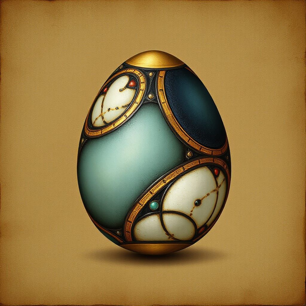 Ethereal Egg Forms in Flemish Realism