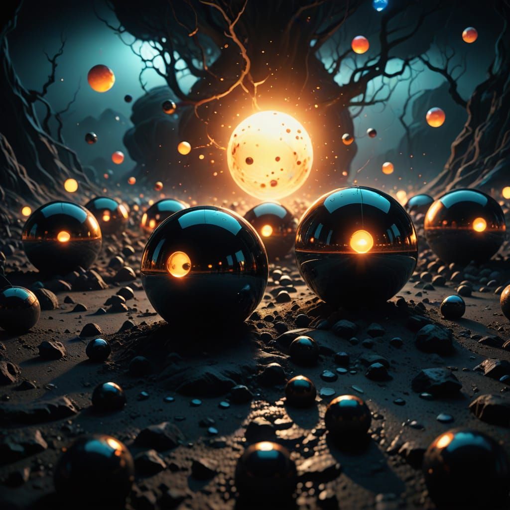 Ethereal Confrontation in Vibrant Digital Art