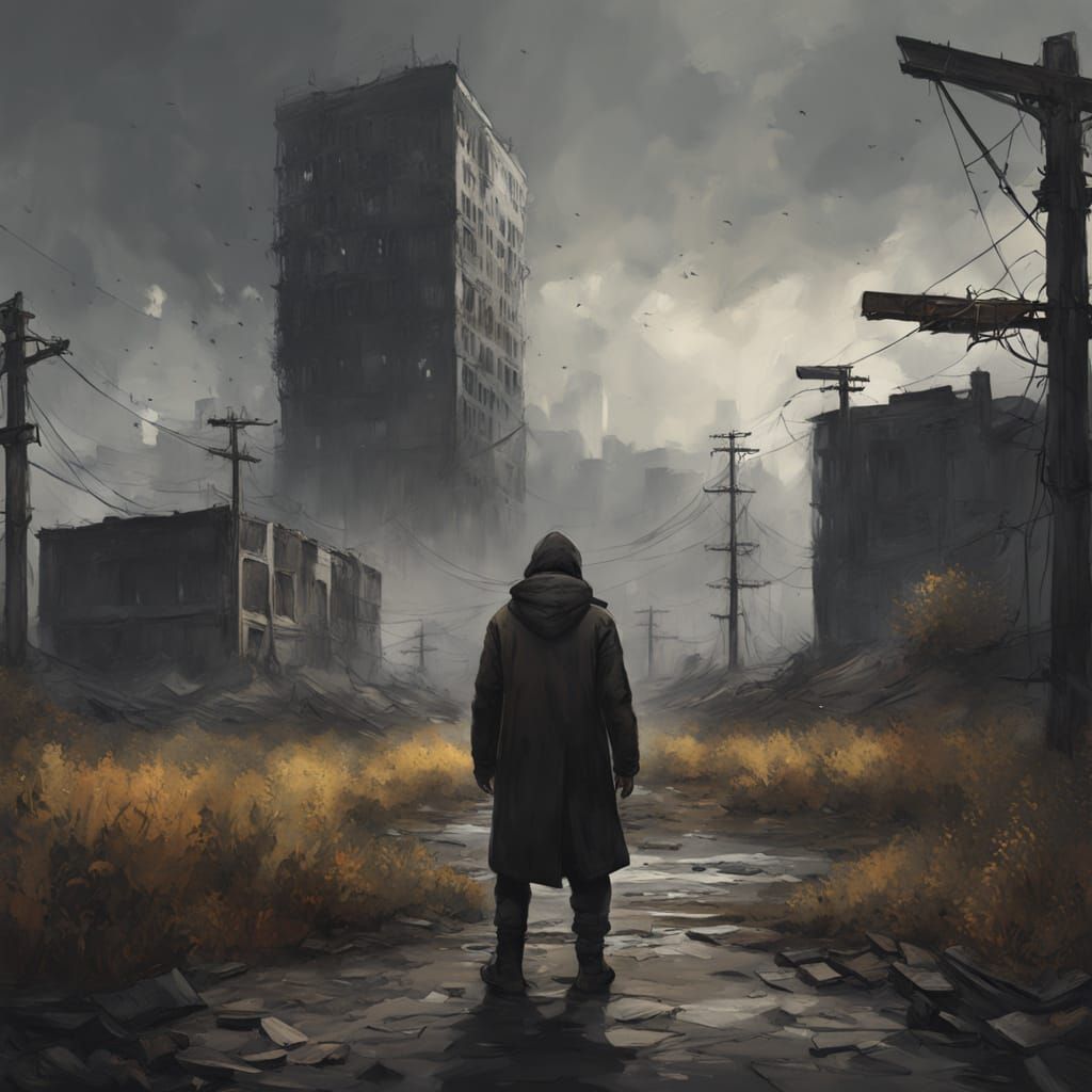 Dystopian Masterpiece: Shattered Dreams in a Gritty Metropol...