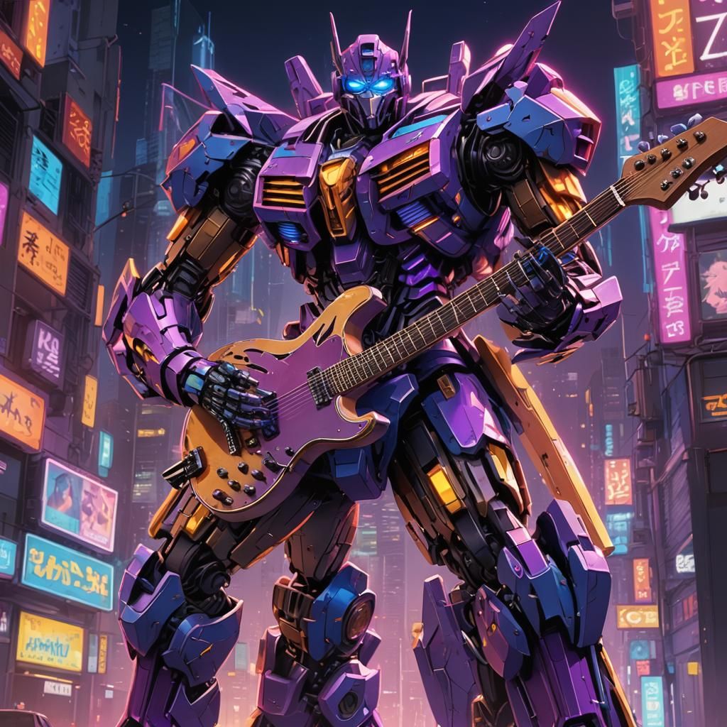 Jazz Transformer: Anime-Inspired 3D Mecha Art