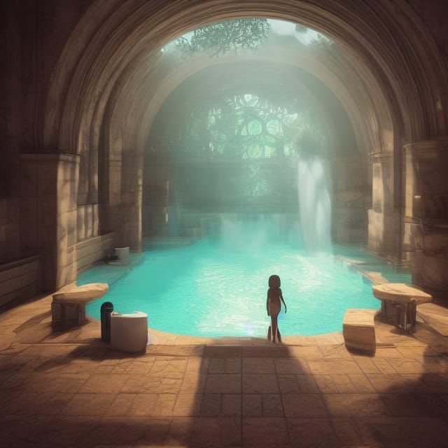 Detailed 4K Bath Ritual in Unreal Engine