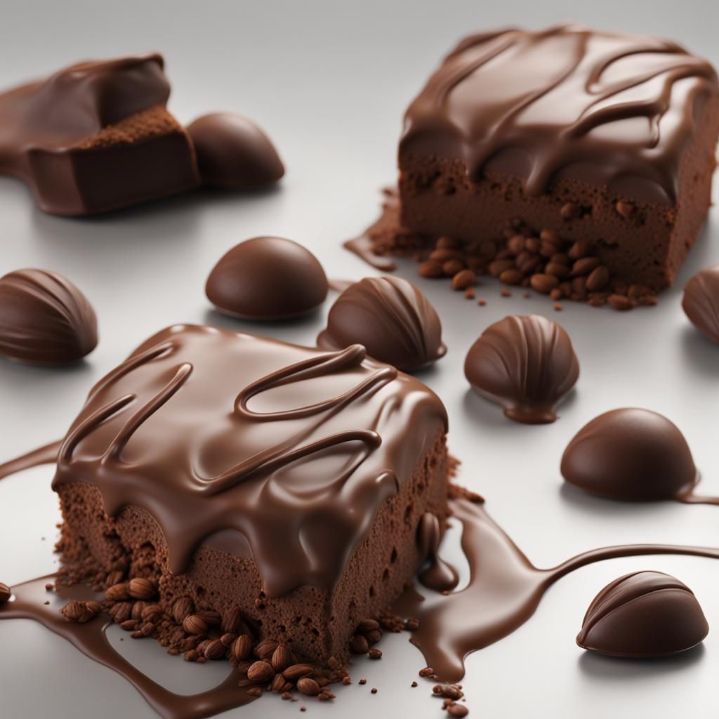 Detailed Matte Painting of Hazelnut Chocolate