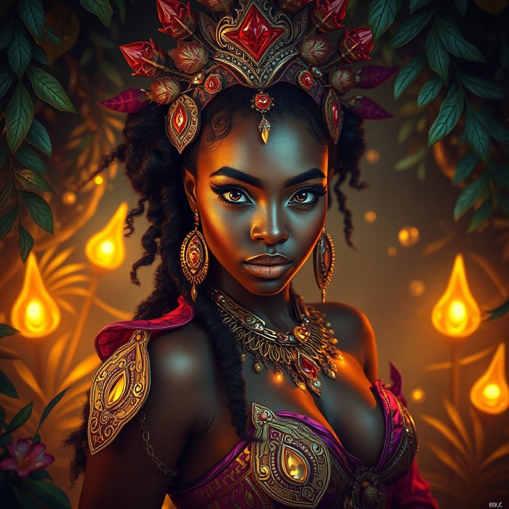 Exotic Fantasy Goddess in Dreamlike Environments