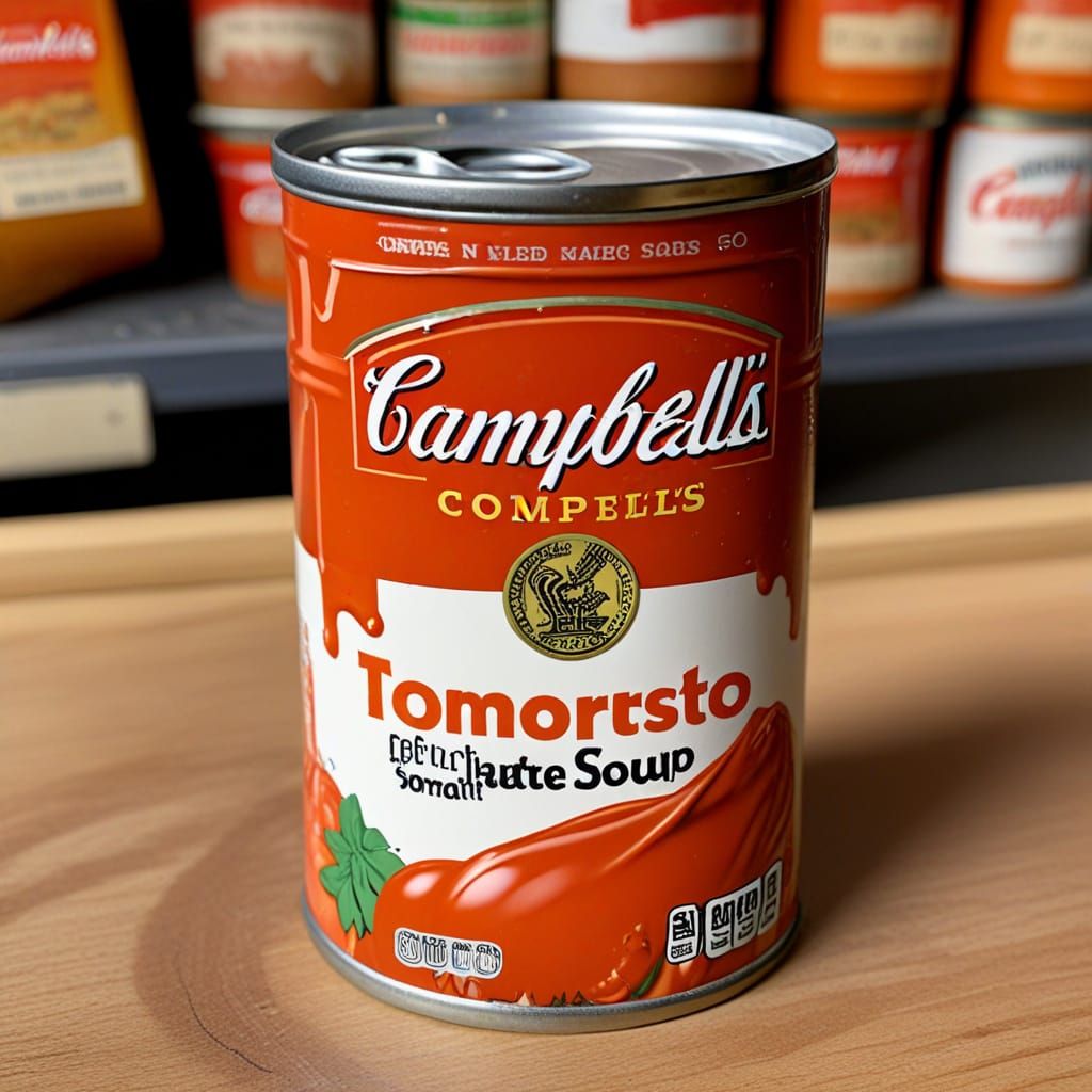 Opened Campbell's Soup Can Still Life