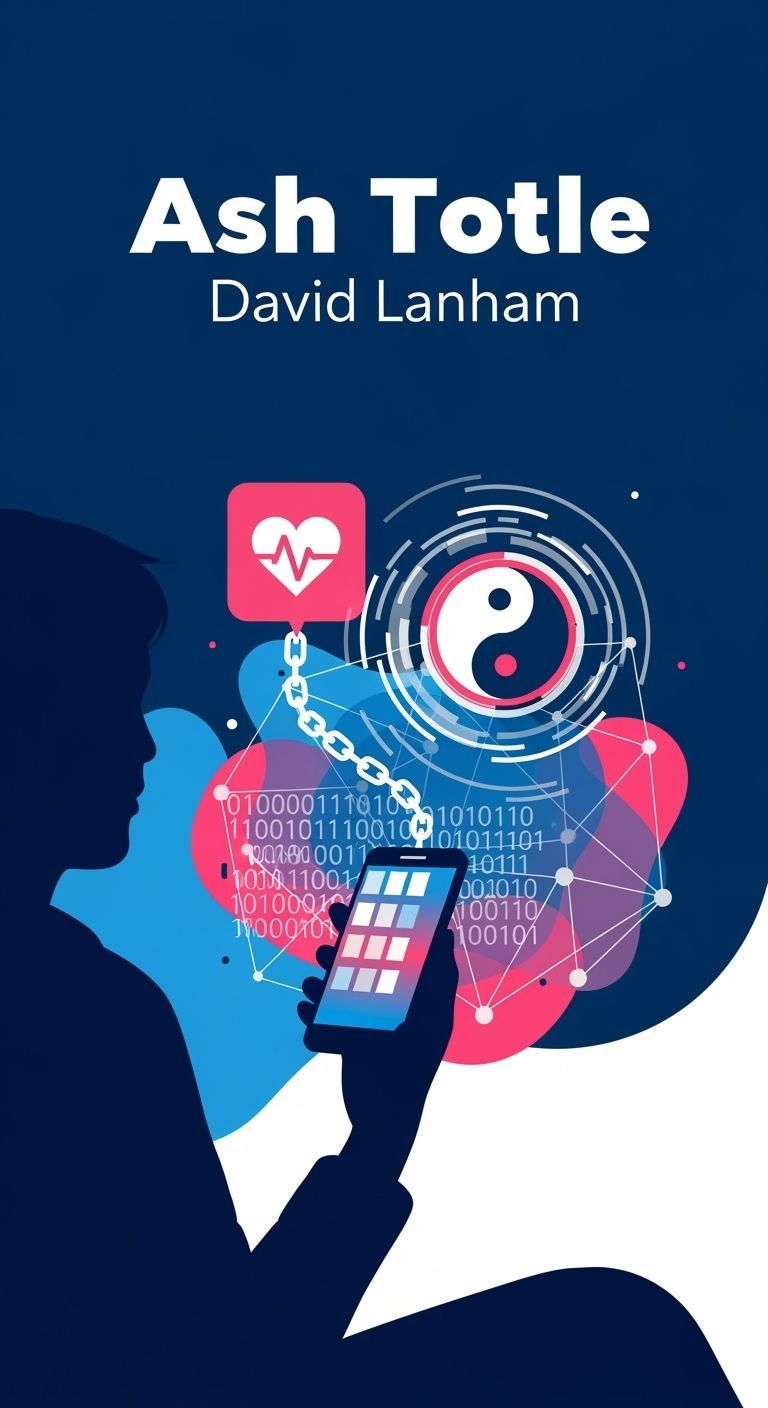 Smartphone Silhouette with Abstract Network Design