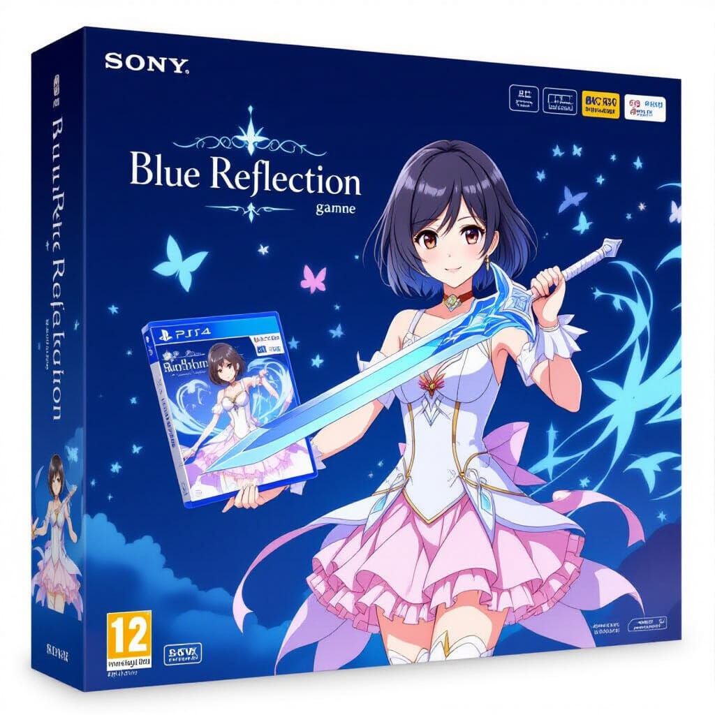 Woman in Blue Reflection Outfit with Spirit Sword