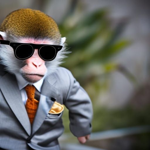 Monkeys in Suits: A Gangsta Style Portrait