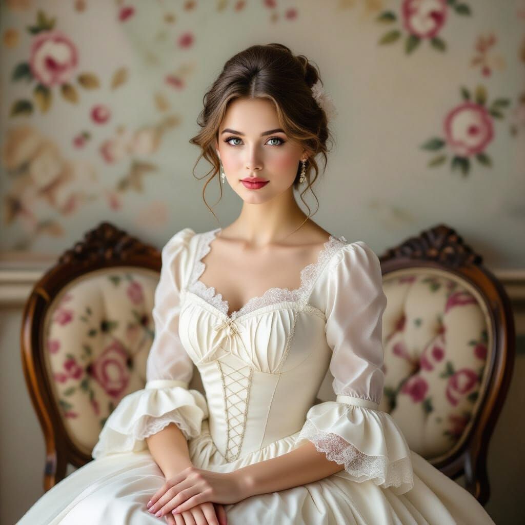 Victorian Rorita Style Young Woman Portrait