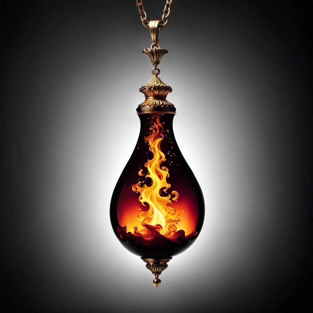 Flaming Pendant in Alberto Seveso Style