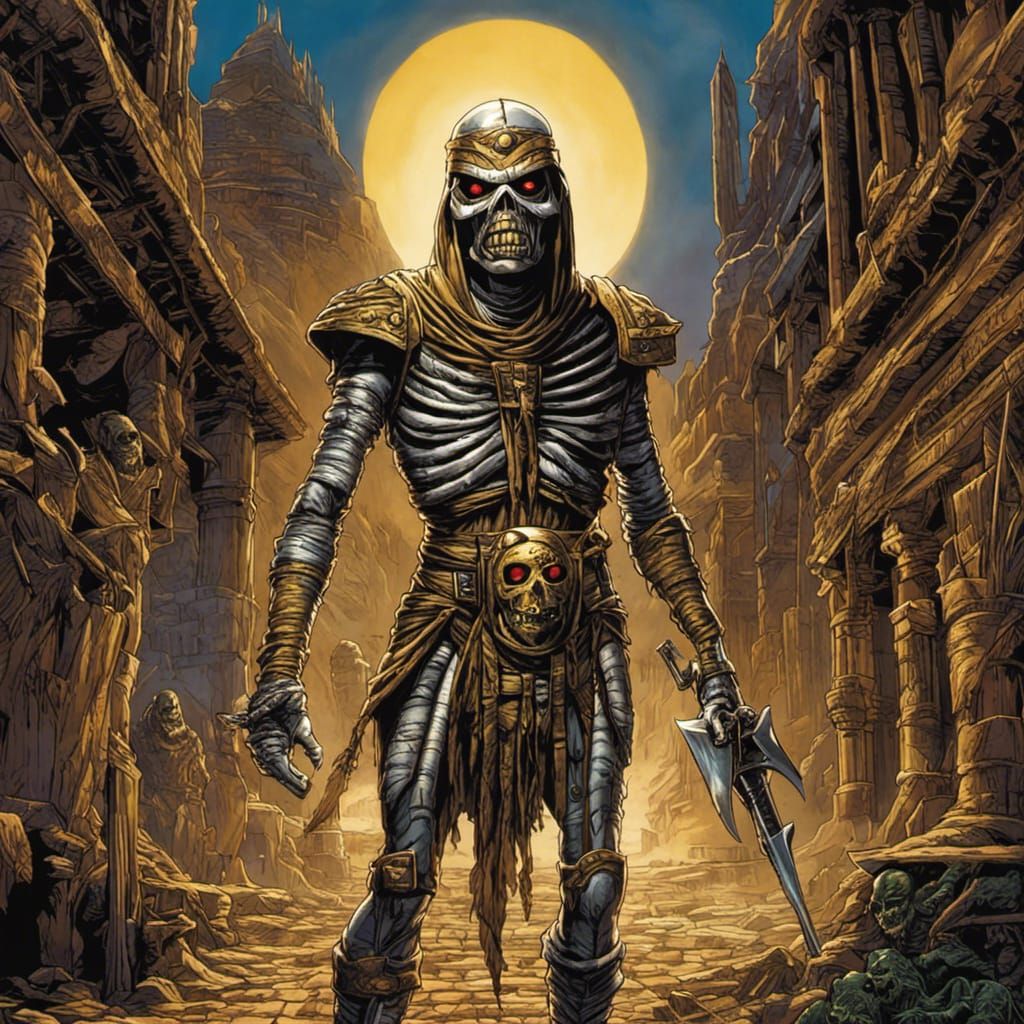 Iron Maiden Eddie Mummy: Comic Book Art