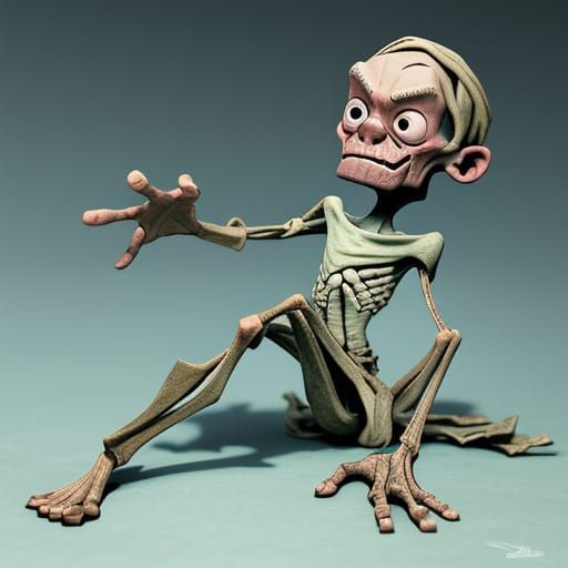 Distorted Human Form in a Flickering Draft