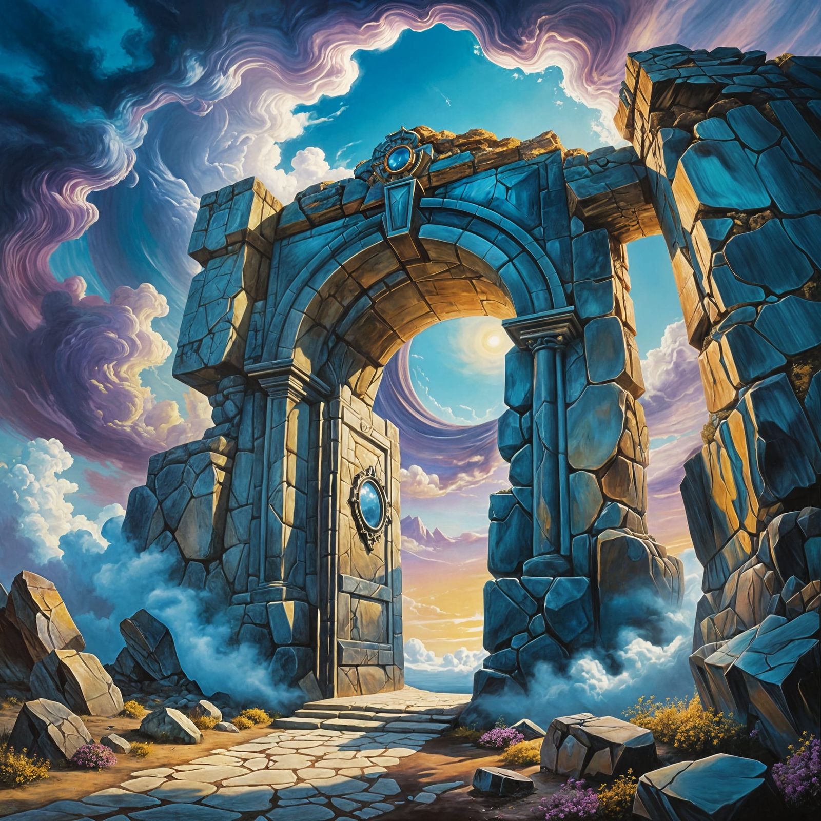 Surreal Gravitation Portal as Dali Painting