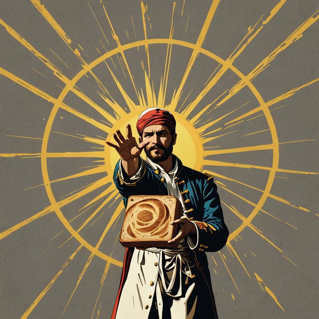 Sun Pirate Shoots Sunbeam Bread: Pop Art Print