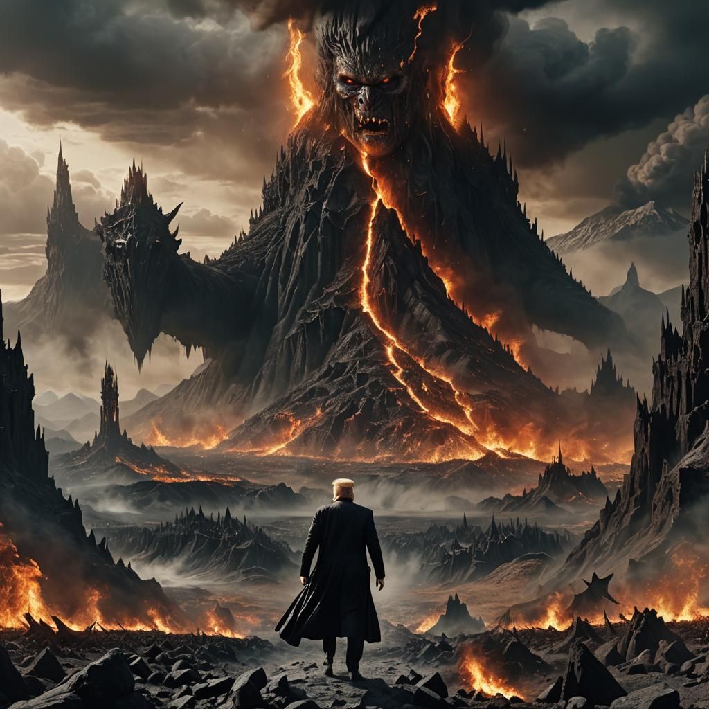 Epic Battle in Mordor: A Digital Matte Painting