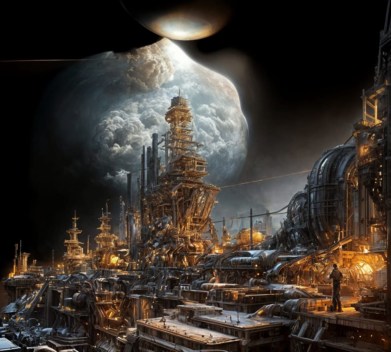 Industrial Deconstruction of Human Brain in Bold Colors