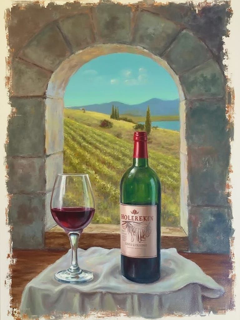 Lush Vineyard Scene in the Style of the Old Masters