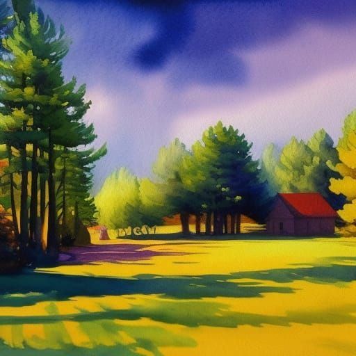 Haunting Shadows in Gouache and Watercolor