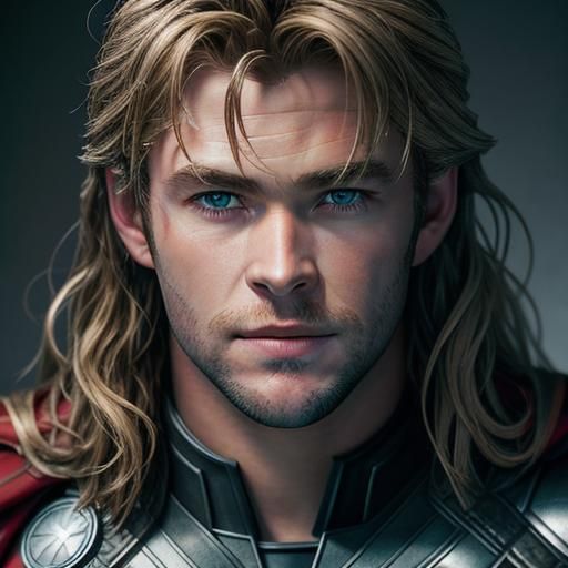 Portrait of Chris Hemsworth as Thor